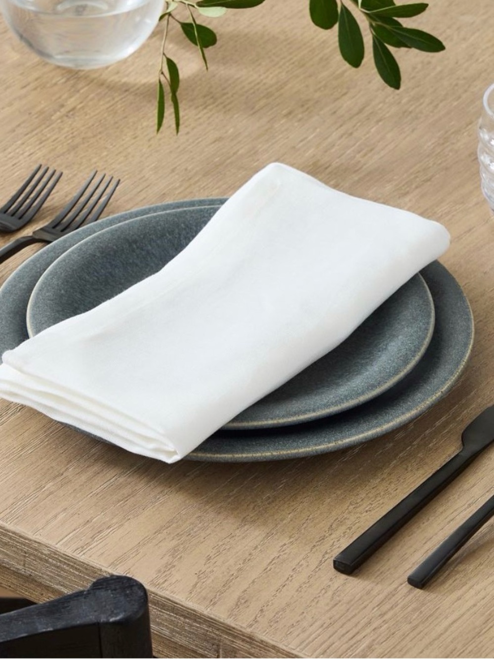 European Linen Napkins White Linen Set of 4